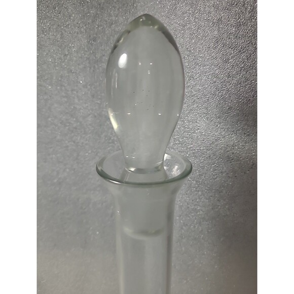 VINTAGE TOSCANY ROMANIA CRYSTAL DECANTER  ETCHED FLOWERS Heavy Stopper - Picture 7 of 7